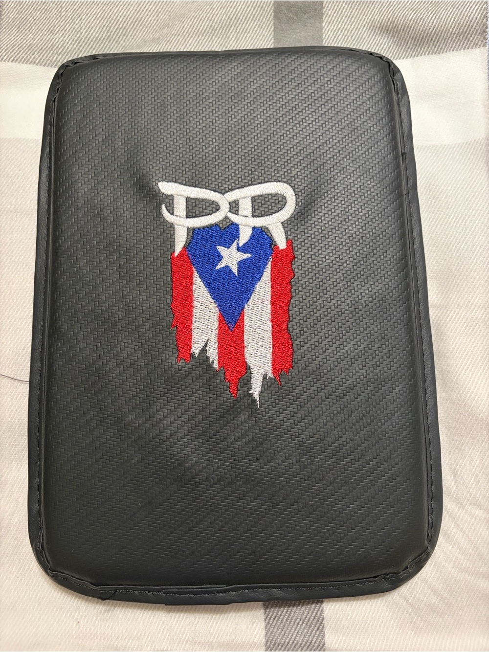 Puertorican flag Center console padded arm rest